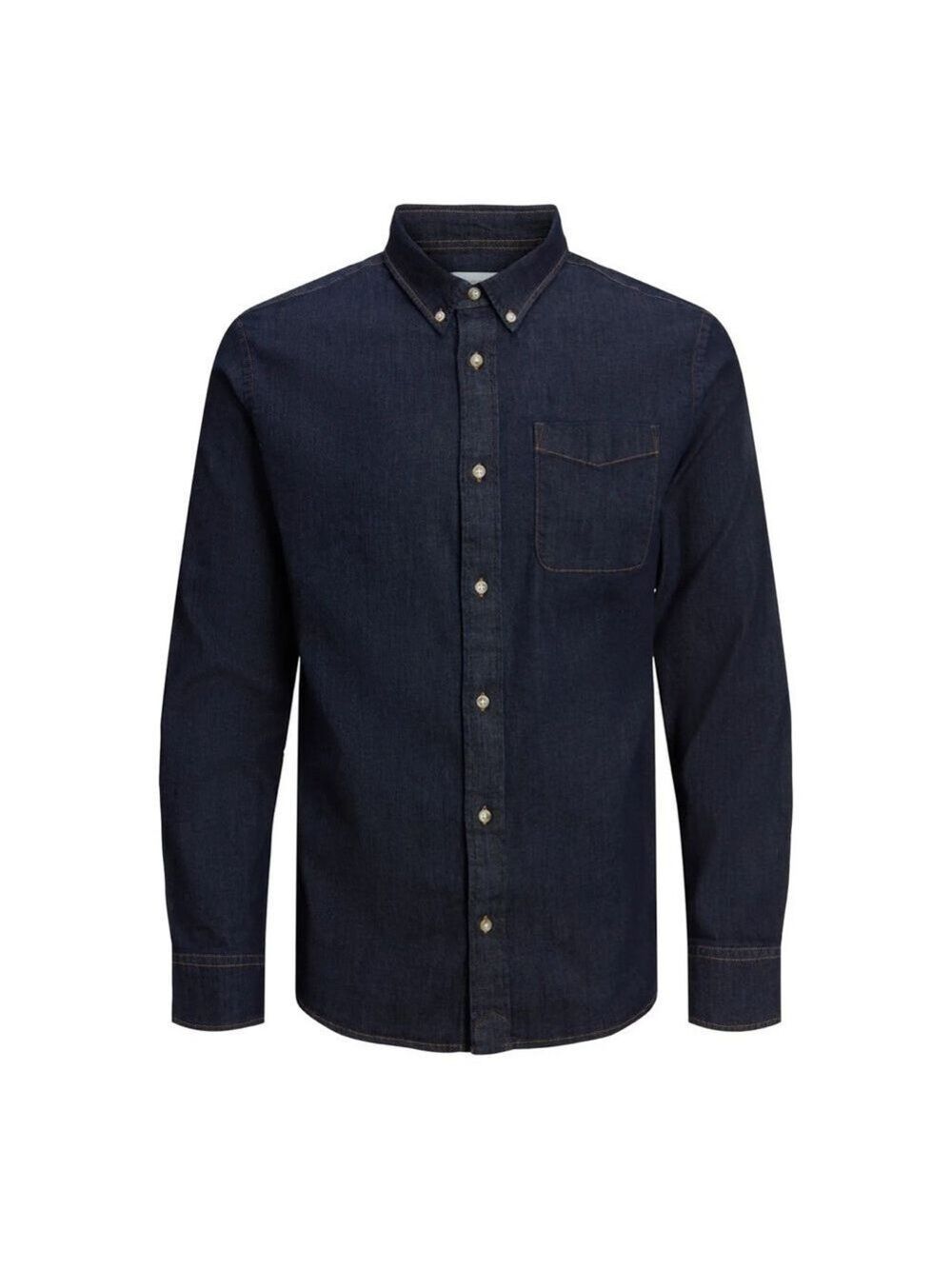 Jack & Jones JPR Brook Premium Dark Wash Denim Button Up Shirt